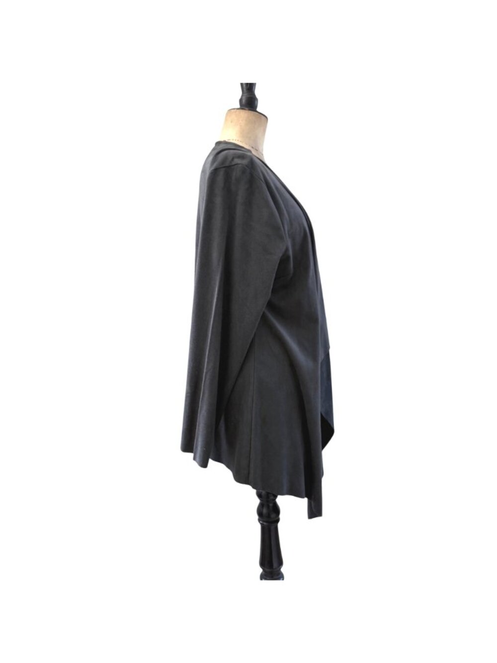 Soft Surroundings Women's Draped Cardigan XL Faux Suede Fall Fashion Open Front - Picture 4 of 12